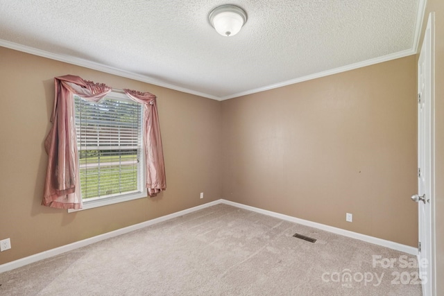 1069 Heather Glen Dr, Catawba, NC 28609 - carpeted spare room with a textured ceiling and ornamental molding