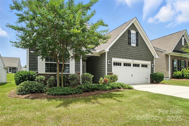 10120 Berkeley Castle Dr, Charlotte, NC 28273 - view of front of house with concrete driveway, a front lawn, and roof with shingles