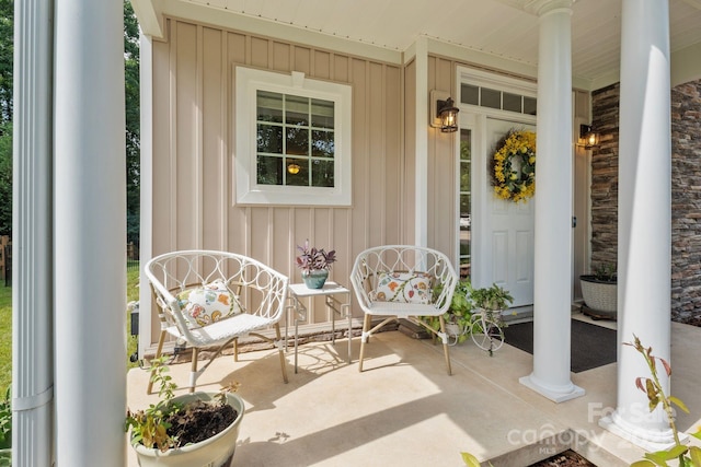 137 Branchview Dr, Mooresville, NC 28115 - doorway to property featuring a porch