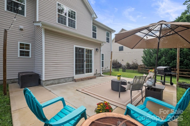 137 Branchview Dr, Mooresville, NC 28115 - view of patio with an outdoor hangout area and a grill