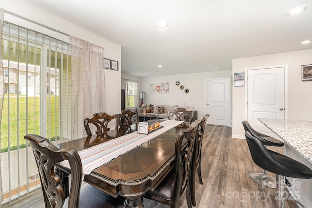 418 Winsley Dr, Salisbury, NC 28147 - dining room featuring dark wood-style floors and recessed lighting