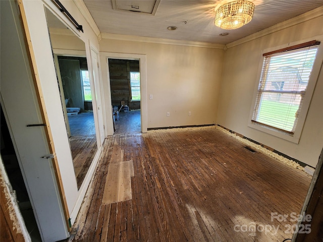 1004 S Ridge Ave, Kannapolis, NC 28083 - empty room featuring crown molding and hardwood / wood-style floors