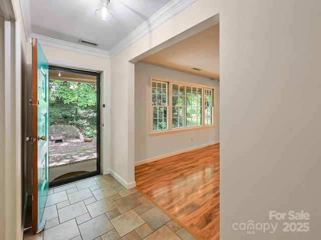 8 Mayfair Dr, Candler, NC 28715 - entryway featuring crown molding and baseboards