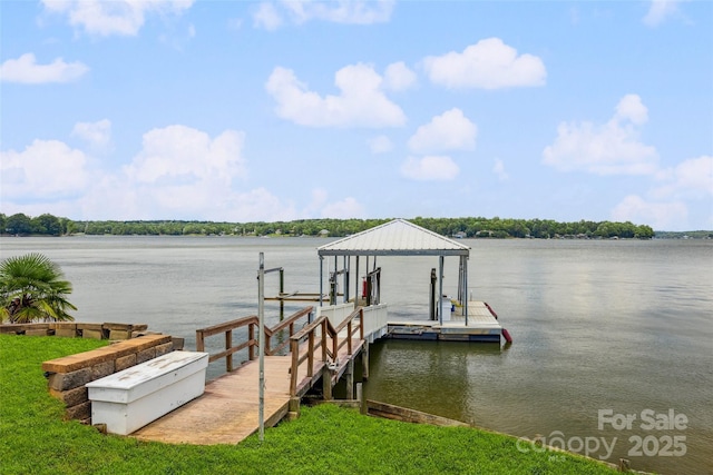 5985 Natoma Rd, Clover, SC 29710 - dock area with boat lift and a water view