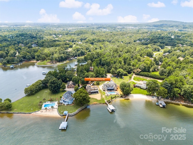 5985 Natoma Rd, Clover, SC 29710 - aerial view of a large body of water and a heavily wooded area