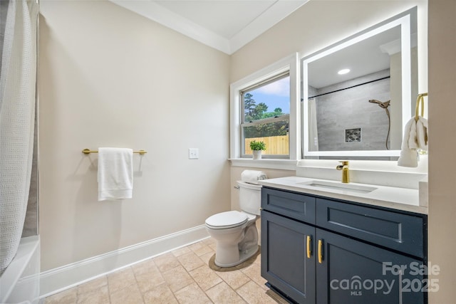 5985 Natoma Rd, Clover, SC 29710 - full bath with vanity, stone finish flooring, and shower / bath combo