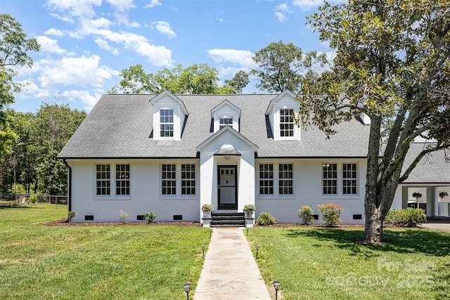309 E Main St, Lattimore, NC 28089 - cape cod-style house featuring crawl space, roof with shingles, and brick siding