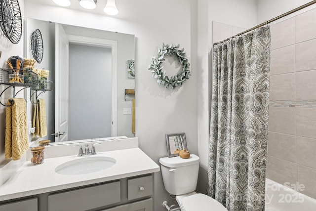 3022 Trace Meadow Ct, York, SC 29745 - full bathroom featuring vanity and shower / bath combination with curtain