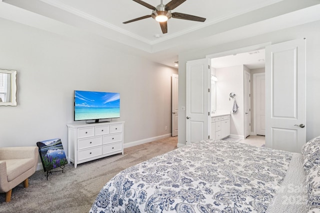 3022 Trace Meadow Ct, York, SC 29745 - bedroom with crown molding, light carpet, and ceiling fan