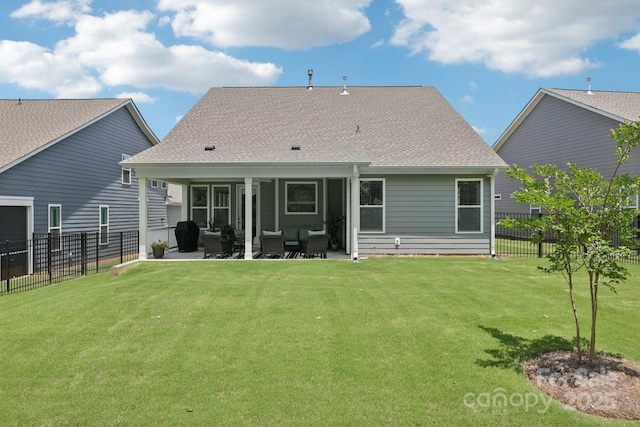 3022 Trace Meadow Ct, York, SC 29745 - back of property with a patio area, a fenced backyard, and a shingled roof