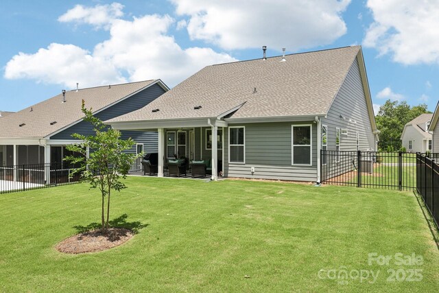 3022 Trace Meadow Ct, York, SC 29745 - rear view of property with a fenced backyard, a patio area, and roof with shingles