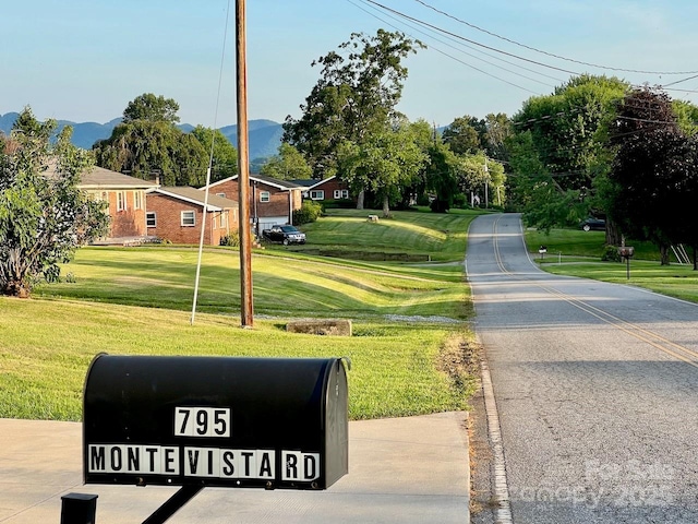 795 Monte Vista Rd, Candler, NC 28715 - view of asphalt street featuring a mountain view