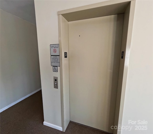 1410 4th Street Dr NW Unit 303, Hickory, NC 28601 - elevator featuring carpet and baseboards