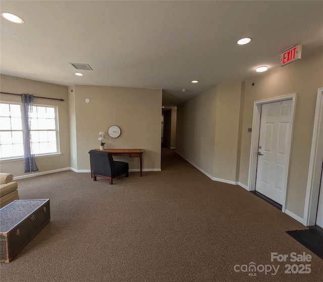 1410 4th Street Dr NW Unit 303, Hickory, NC 28601 - unfurnished living room featuring carpet and recessed lighting