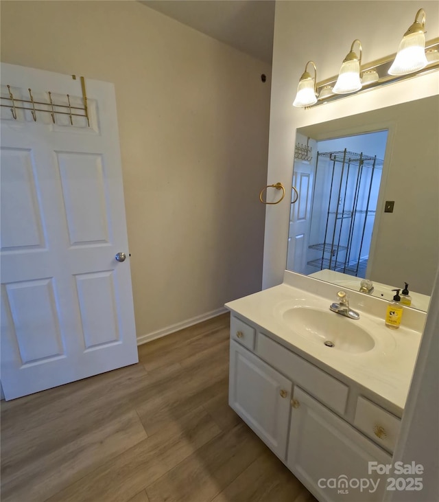 1410 4th Street Dr NW Unit 303, Hickory, NC 28601 - bathroom featuring vanity and wood finished floors
