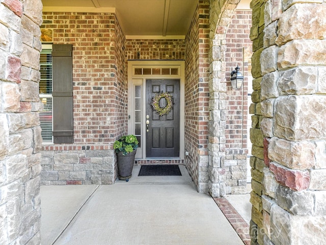 2005 Arbor Hills Dr, Indian Trail, NC 28079 - view of exterior entry with stone siding and brick siding