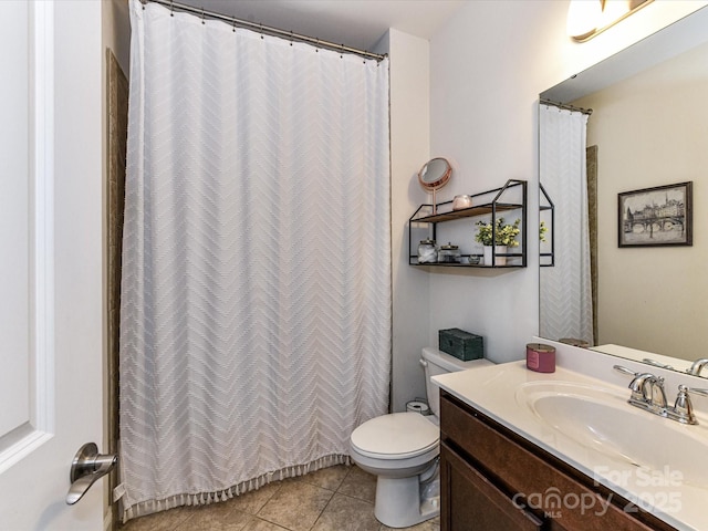 2005 Arbor Hills Dr, Indian Trail, NC 28079 - full bathroom with vanity, tile patterned flooring, and a shower with curtain