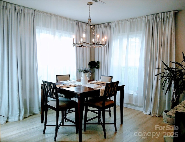 1141 Overlake Dr, Belmont, NC 28012 - dining room with a chandelier and light wood finished floors