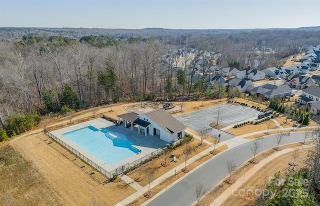 1141 Overlake Dr, Belmont, NC 28012 - aerial view of a forest and a pool
