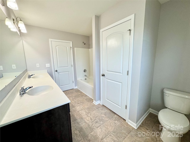 11109 Pond Valley Ct, Charlotte, NC 28269 - full bathroom with double vanity and bathing tub / shower combination