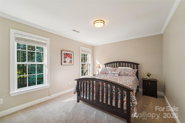 1237 Saint Johns Ave, Matthews, NC 28104 - carpeted bedroom featuring crown molding