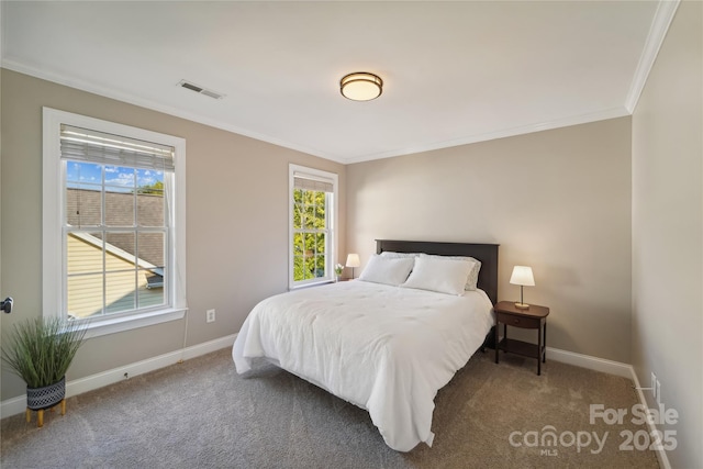 1237 Saint Johns Ave, Matthews, NC 28104 - bedroom featuring ornamental molding, carpet flooring, and multiple windows