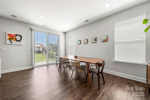 1009 Kemp Rd, Indian Trail, NC 28079 - dining area featuring dark wood-type flooring and recessed lighting