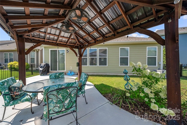 1009 Kemp Rd, Indian Trail, NC 28079 - view of patio / terrace with a gazebo and outdoor dining space