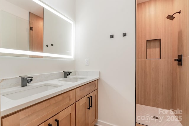 101 Bryan St, Kannapolis, NC 28083 - bathroom with double vanity and a walk in shower