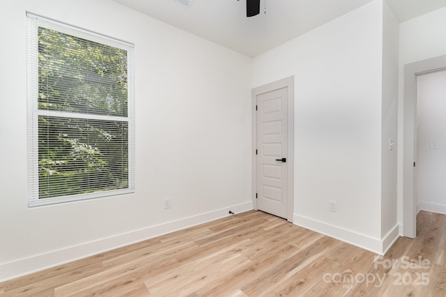 177 Georgia St SW, Concord, NC 28025 - spare room featuring ceiling fan and light wood finished floors