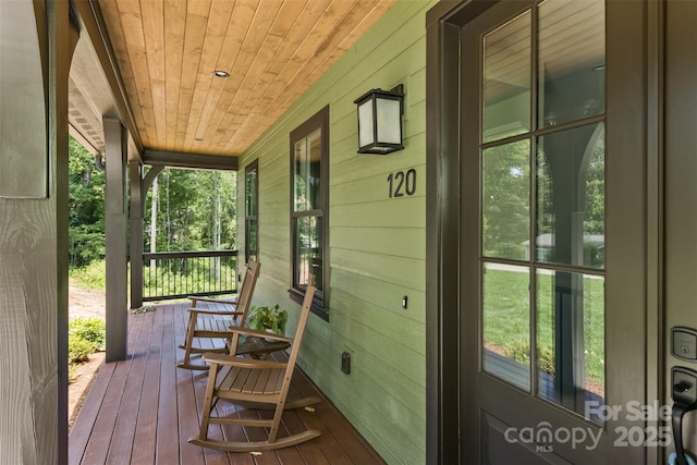 120 Gashes Creek Rd, Asheville, NC 28805 - view of wooden porch