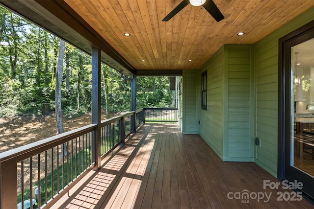 120 Gashes Creek Rd, Asheville, NC 28805 - deck with a ceiling fan