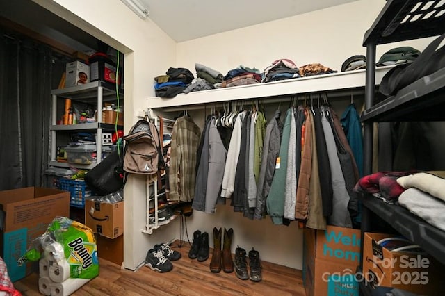 2668 Reedy Branch Rd, Purlear, NC 28665 - spacious closet featuring wood finished floors