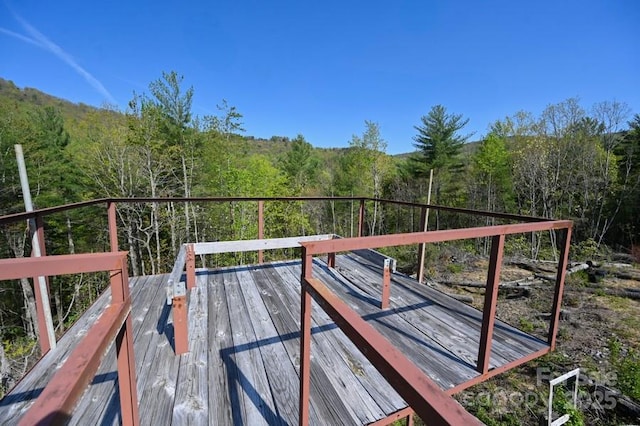 2668 Reedy Branch Rd, Purlear, NC 28665 - wooden terrace featuring a forest view