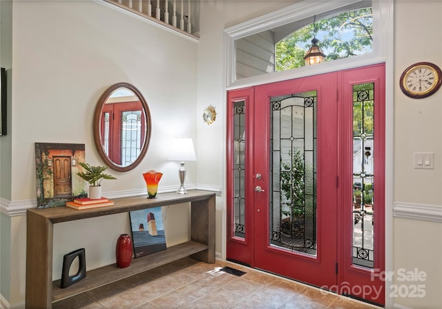 9141 Covey Hollow Ct, Charlotte, NC 28210 - entryway with baseboards and tile patterned flooring