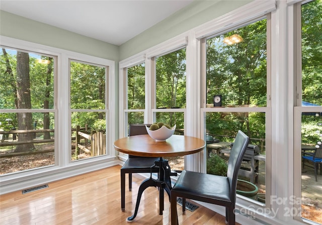 9141 Covey Hollow Ct, Charlotte, NC 28210 - sunroom with healthy amount of natural light and wood finished floors