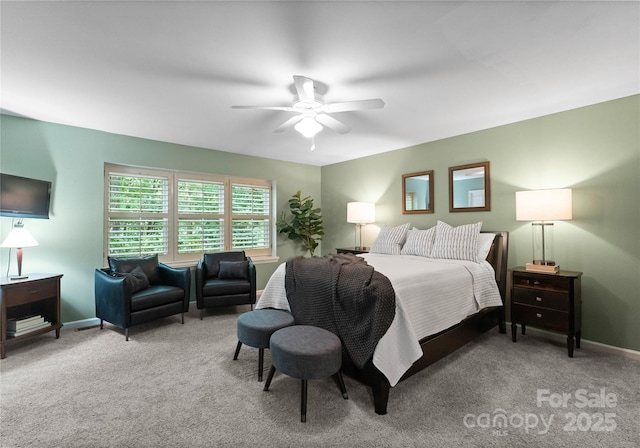 9141 Covey Hollow Ct, Charlotte, NC 28210 - carpeted bedroom featuring baseboards and ceiling fan