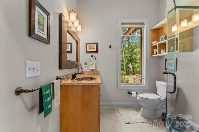 429 Turtle Head Dr, Nebo, NC 28761 - bathroom with vanity and tile patterned floors