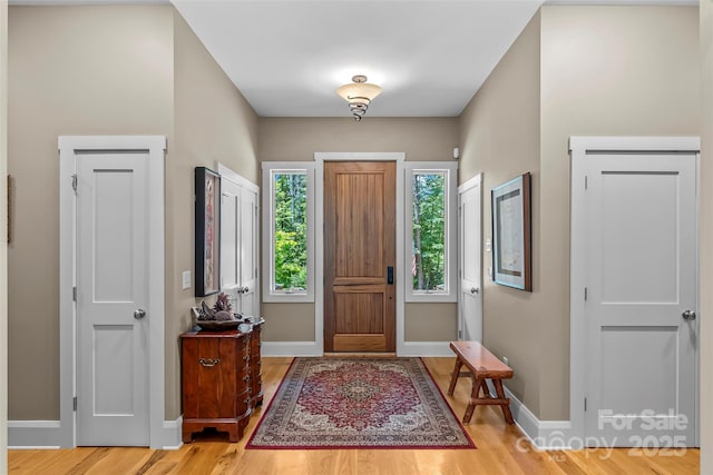 429 Turtle Head Dr, Nebo, NC 28761 - foyer with light wood finished floors and baseboards