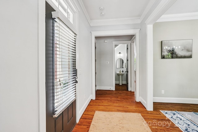 739 Terrace Park, Rock Hill, SC 29730 - hall with ornamental molding, wood finished floors, and healthy amount of natural light