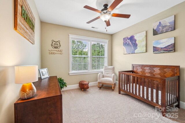 739 Terrace Park, Rock Hill, SC 29730 - carpeted bedroom featuring a nursery area and a ceiling fan
