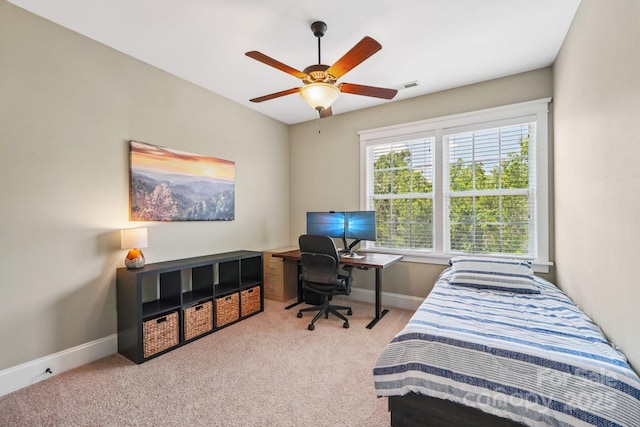 739 Terrace Park, Rock Hill, SC 29730 - carpeted bedroom featuring a ceiling fan and a desk