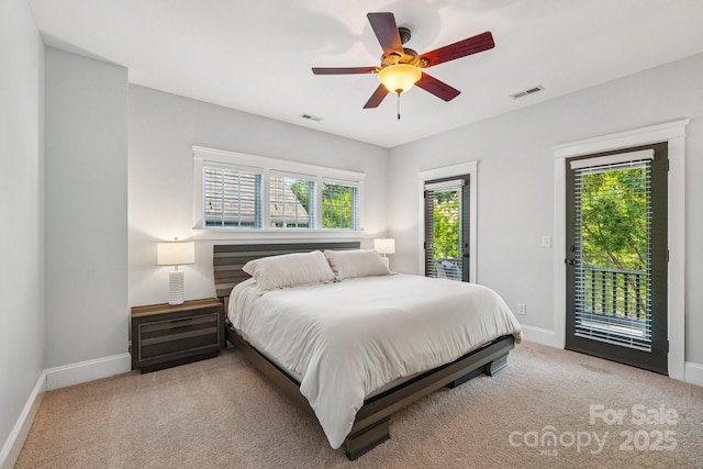 739 Terrace Park, Rock Hill, SC 29730 - carpeted bedroom featuring access to outside and ceiling fan