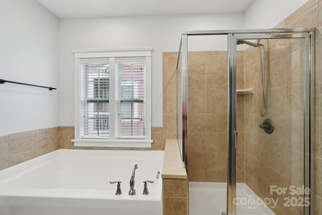 739 Terrace Park, Rock Hill, SC 29730 - bathroom featuring a garden tub and a shower stall