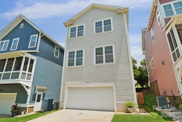 739 Terrace Park, Rock Hill, SC 29730 - view of front facade with a garage, concrete driveway, and a sunroom