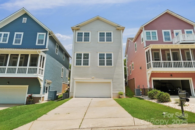 739 Terrace Park, Rock Hill, SC 29730 - view of front of property with a sunroom, a garage, driveway, and a front lawn