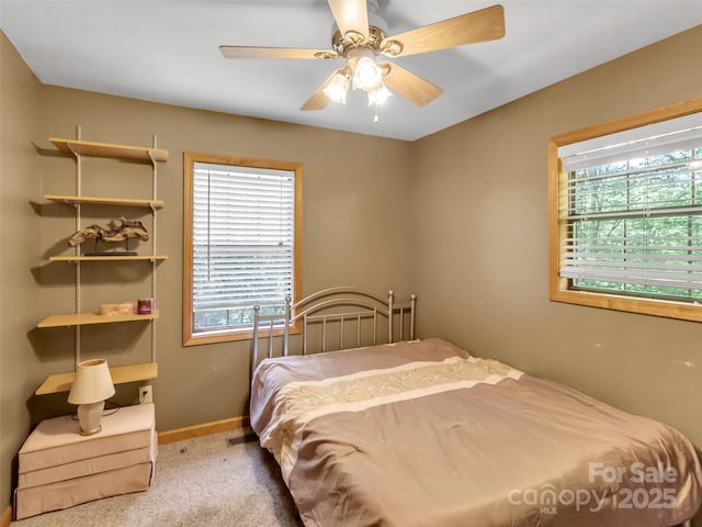 57 Copperhead Cv, Sylva, NC 28779 - carpeted bedroom featuring multiple windows and a ceiling fan