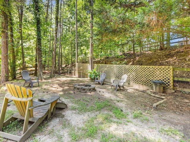 11126 Windgate Ct, Tega Cay, SC 29708 - view of yard with an outdoor fire pit