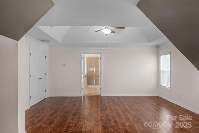 8325 Burgundy Ridge Dr, Harrisburg, NC 28075 - additional living space featuring ceiling fan and hardwood / wood-style flooring