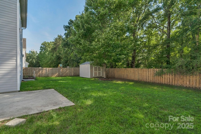 8325 Burgundy Ridge Dr, Harrisburg, NC 28075 - fenced backyard with a patio and a shed